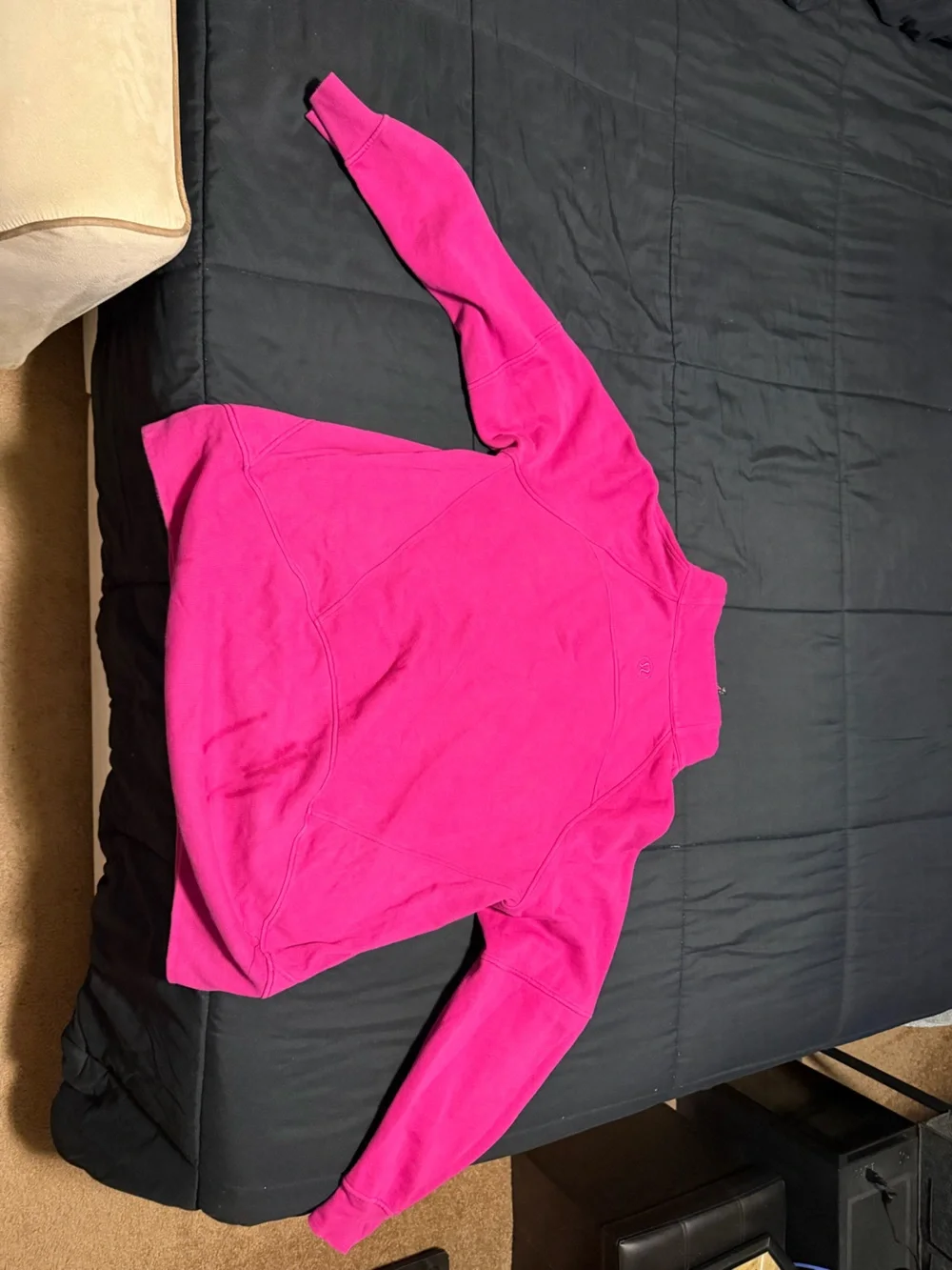 Women’s Lululemon scuba oversized funnel-neck half zip long ripened raspberry